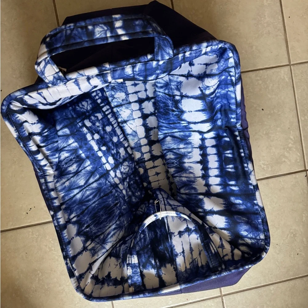 Blue Tie-Dye Storage Bin